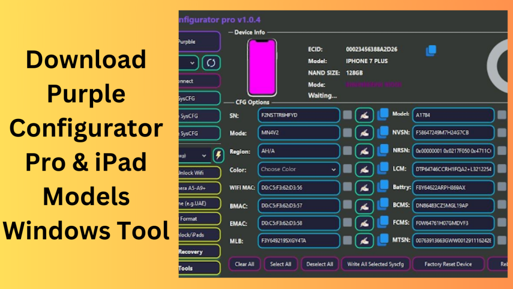 Download Purple Configurator Pro & iPad Models Windows Tool